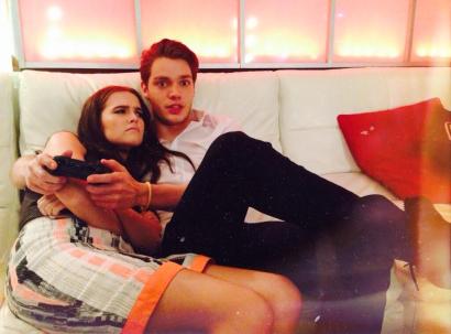 Dom playing video games in the @younghollywood green room/not paying attention to me.